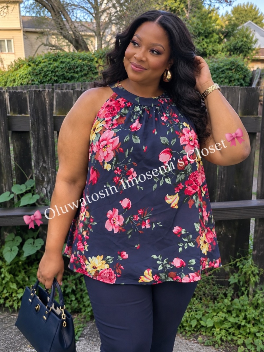 Midnight Garden Halter Top
